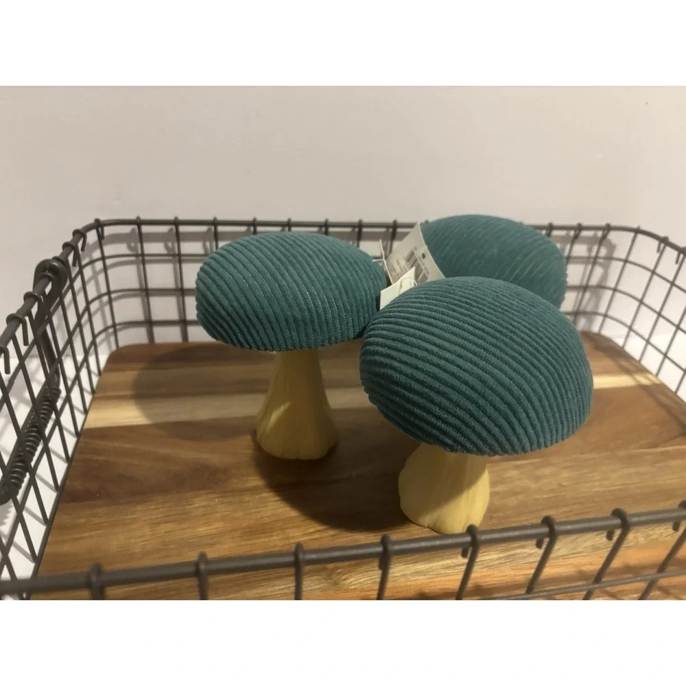 Target Mushroom Set Fall Fabric 3 Hunter Green Harvest Decor Autumn‎